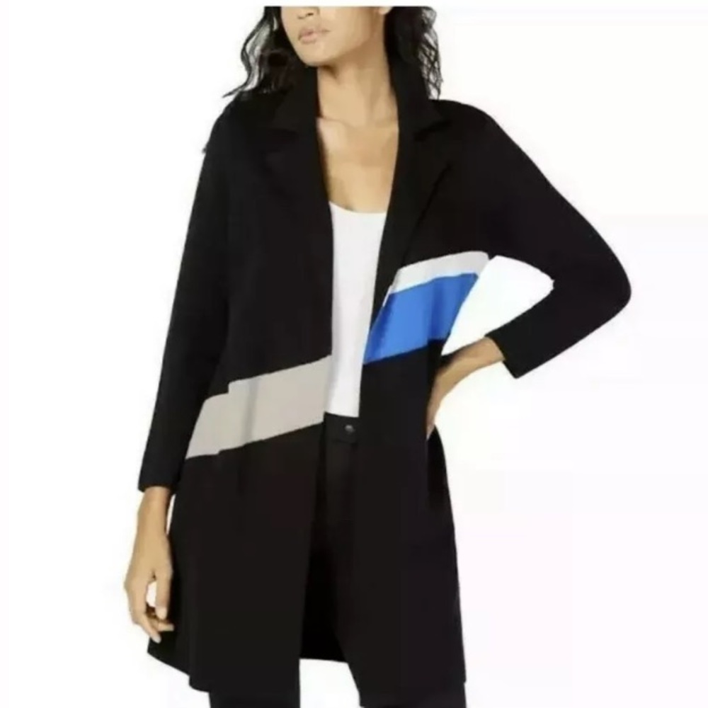 Alfani Sweater Cardigan Colorblock Long Duster 2X
